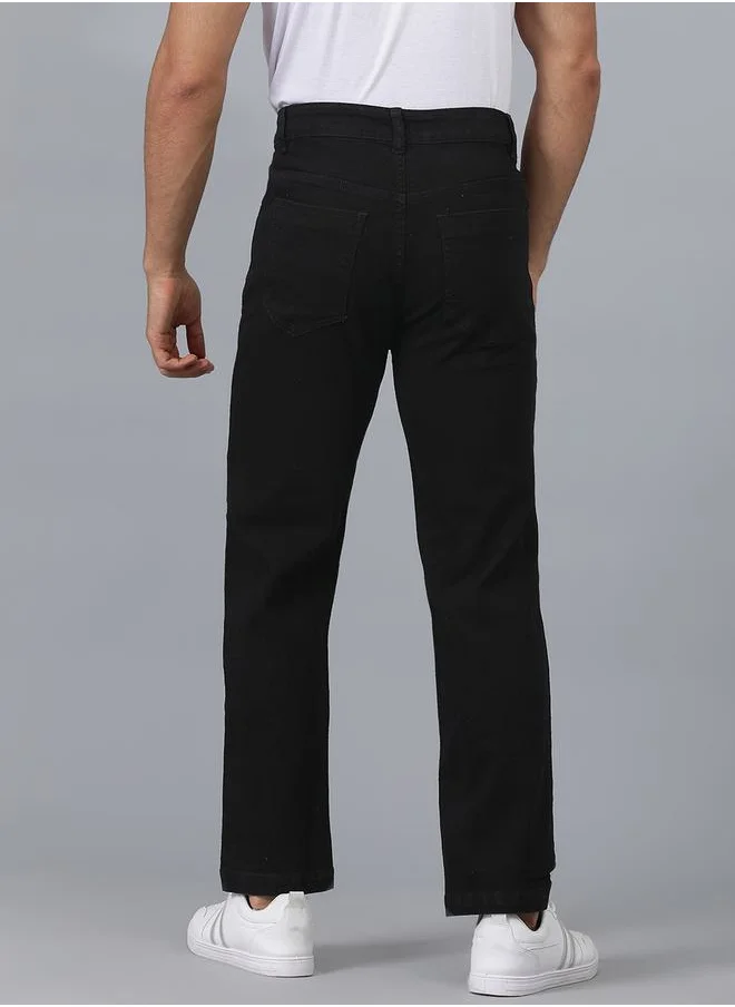 Kotty Straight Fit Mid Rise Solid Jeans