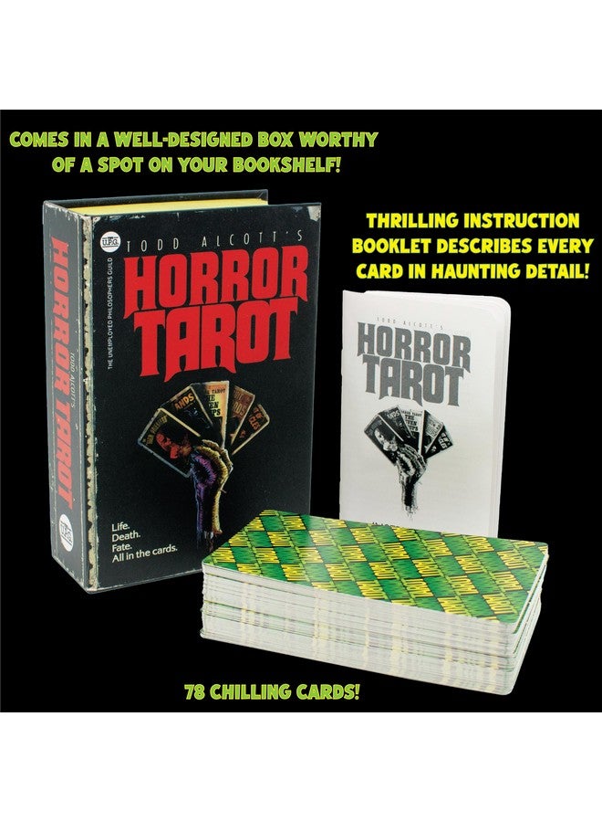 ذي أن إمبلويد فيلوسوفرز جيلد مجموعة بطاقات Tarot Horror من Todd Alcott - مجموعة تحتوي على رسوم توضيحية مستوحاة من الأدب المروع وثقافة البوب المخيفة - مجموعة تحتوي على 78 بطاقة - Image 3