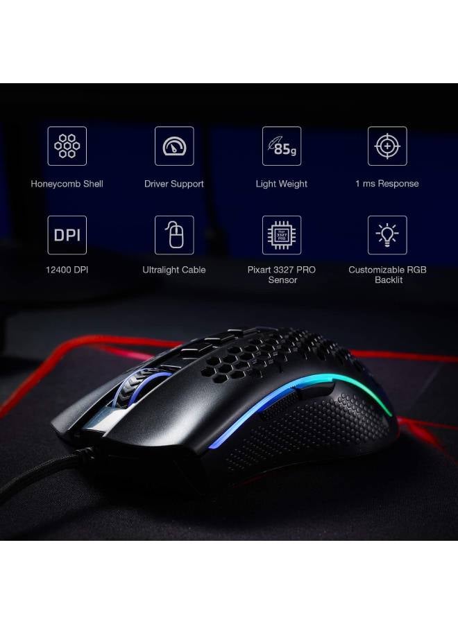 REDRAGON Storm Lightweight Rgb Gaming Mouse 85G Ultralight Honeycomb Shell - Image 3