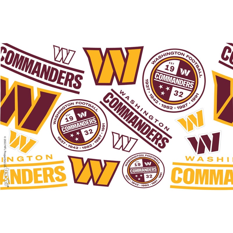 Tervis Made in USA Double Walled NFL Washington Commanders All Over Insulated Tumbler Cup Keeps Drinks Cold & Hot  16oz  Classic - Image 2