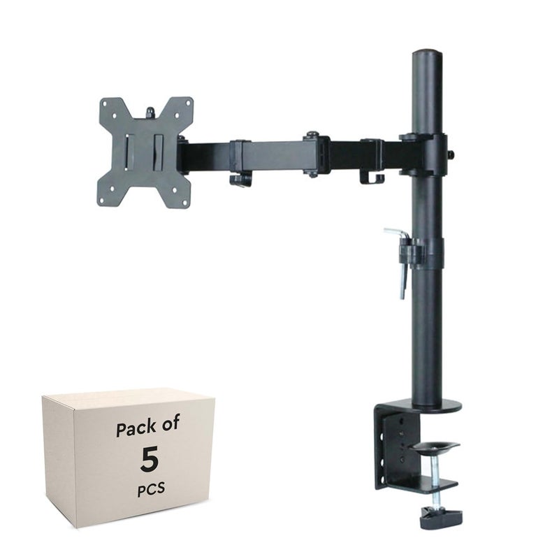 ROBUSTT Computer PC Monitor LED TV Desk Mount Stand with Articulating Center Arm Joint | for 15" to 33" Screens Full Motion Mount | Height Adjustable | Gaming Screen - Pack of 5 - Image 1