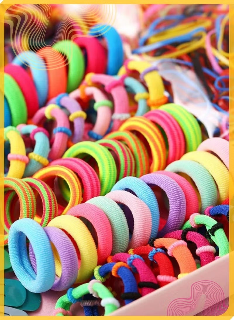 جيكومو طقم إكسسوارات شعر للبنات الصغيرات 786 قطعةمشابك شعر، ربطات، فيونات، أربطة مطاطية بتصميمجميل، مع علبة هدايا أرنب وردي – مثالي كهدايا عيدميلاد أو استخدام يومي - Image 3