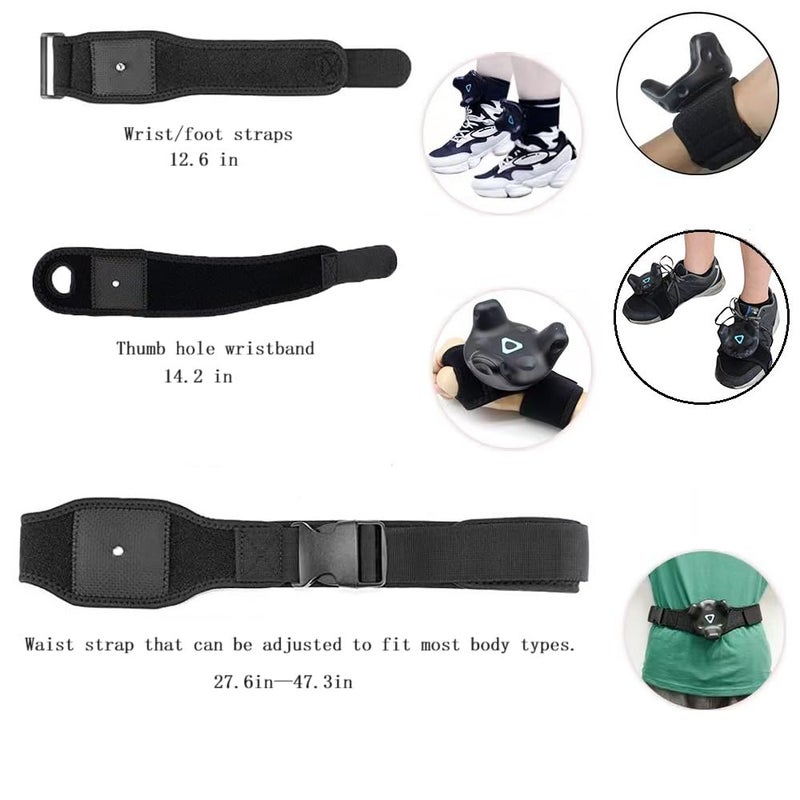 RSFIL HTC Vive Tracker، Vive Ultimate Tracker، حزام تتبع كامل الجسم Tundra Tracker للواقع الافتراضي، 1 حزام، 2 حزام معصم و 2 حزام كف. - Image 3