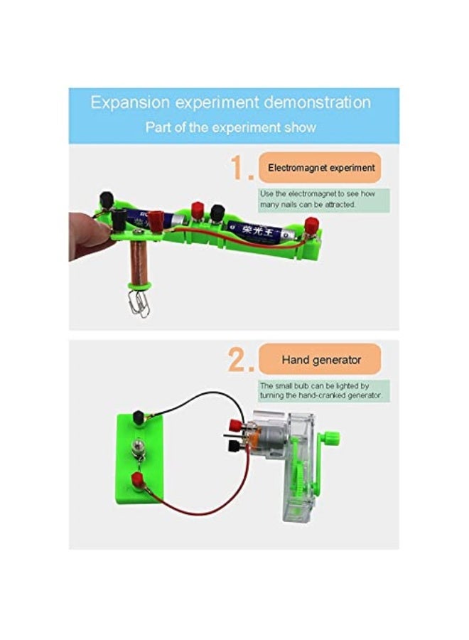 مجموعة أدوات الدائرة الكهربائية للفيزياء - مجموعة تعليمية أساسية لتعلم الدوائر الكهربائية - مجموعة تجارب المغناطيسية للدائرة للمبتدئين في تعلم الفيزياء الأساسية - Image 3