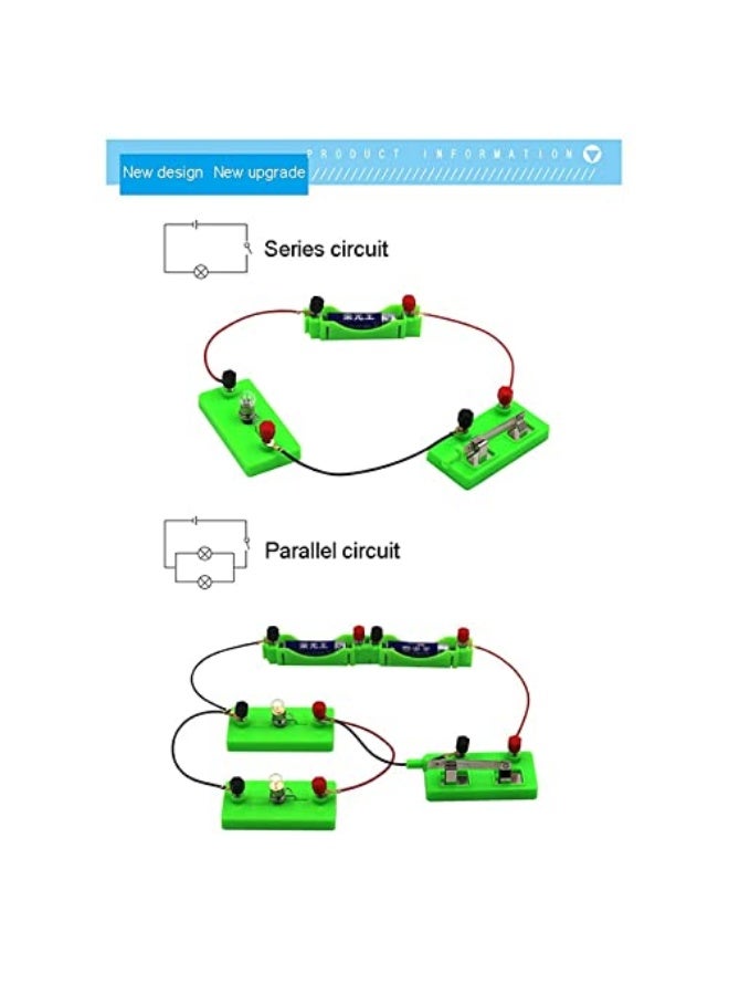مجموعة أدوات الدائرة الكهربائية للفيزياء - مجموعة تعليمية أساسية لتعلم الدوائر الكهربائية - مجموعة تجارب المغناطيسية للدائرة للمبتدئين في تعلم الفيزياء الأساسية - Image 2