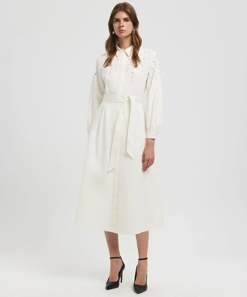ابيكول Embellished Poplin Dress