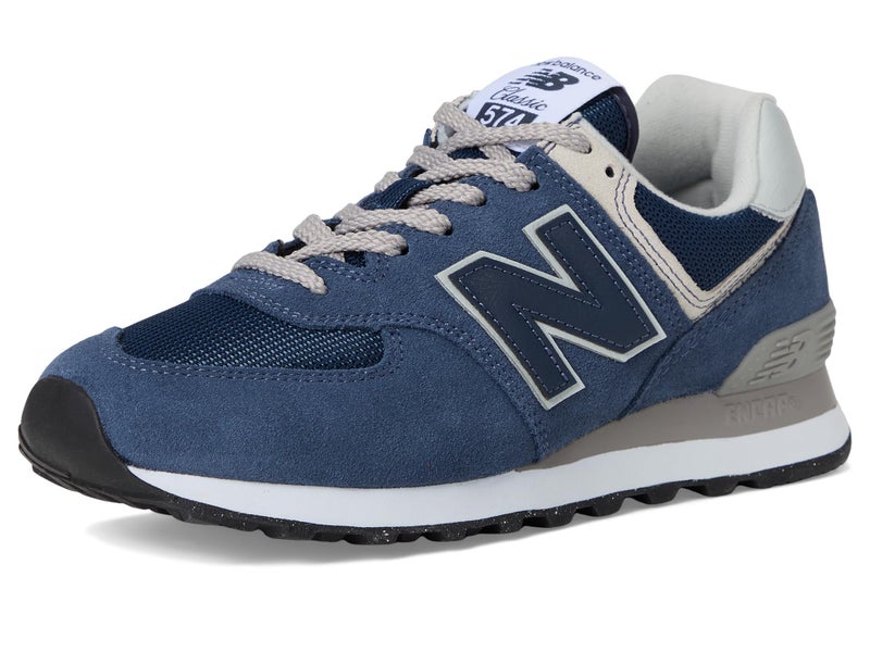 New Balance Women's 574 Core Sneaker, Navy/White, 9.5 - Image 1