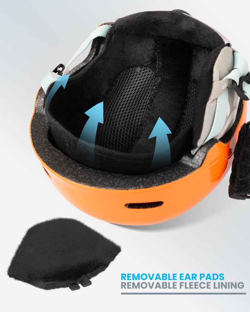 OutdoorMaster خوذة الثلج للأطفال من OutdoorMaster - غلاف PC متين، رغوة EPS واقية و 12 فتحة تهوية، ملائمة قابلة للتعديل للأولاد والبنات والشباب، معتمدة لرياضات الثلج - Image 5