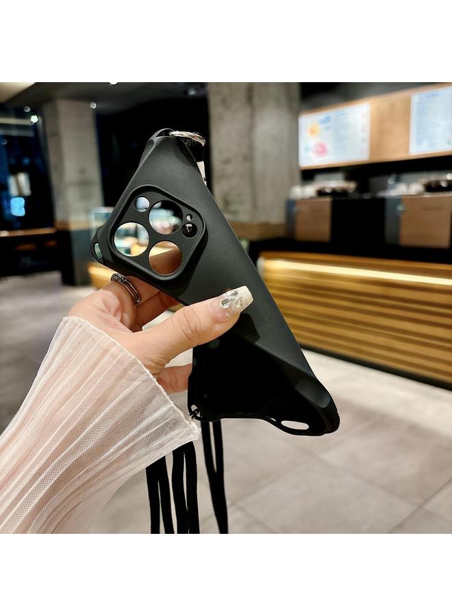 S-TOP Case For iPhone 16 Pro Crossbody Liquid TPU Four Corner Shockproof Phone Case - Image 3