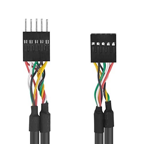 Duttek USB Header Extension Cable, USB Motherboard Cable, USB Header 10 Pin Male to Female Header Extender Extension Dupont Jumper Wires Cable 1M/3.3Ft - Image 4