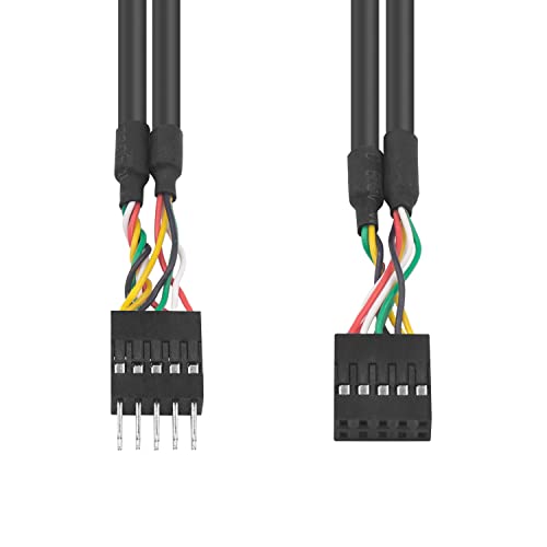 Duttek USB Header Extension Cable, USB Motherboard Cable, USB Header 10 Pin Male to Female Header Extender Extension Dupont Jumper Wires Cable 1M/3.3Ft - Image 3