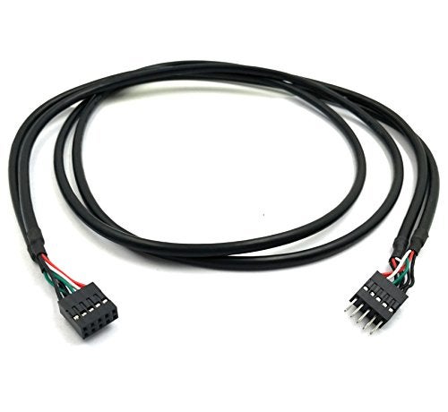 Duttek USB Header Extension Cable, USB Motherboard Cable, USB Header 10 Pin Male to Female Header Extender Extension Dupont Jumper Wires Cable 1M/3.3Ft - Image 1