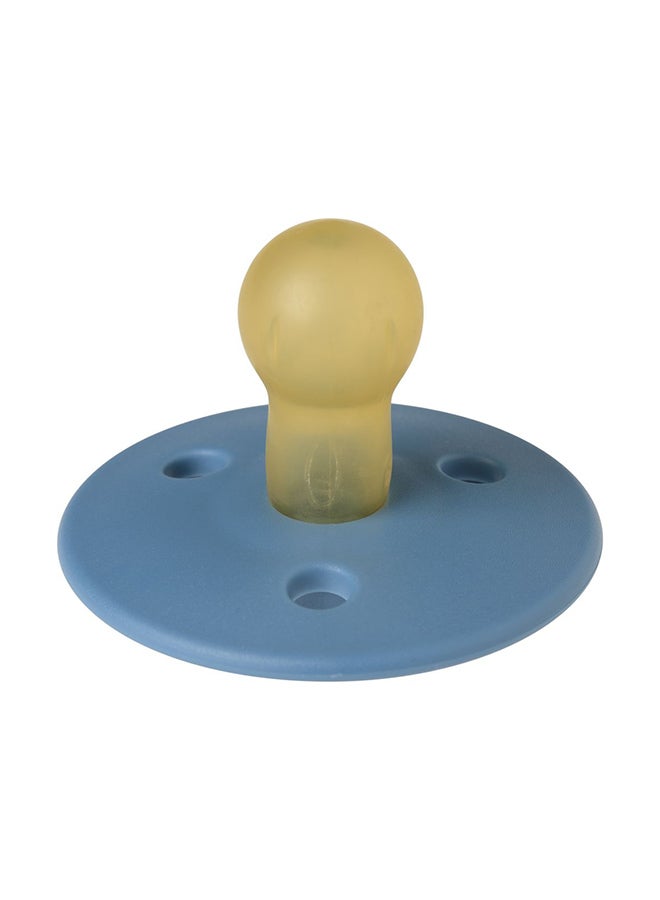Mininor Round Pacifier Latex 0M - Blue Whale - Image 1