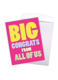 NobleWorks - Jumbo Congratulations Greeting Card (8.5 X 11 Inch) - Group Congrats Notecard From All Of Us, Groups - Big Congrats From Us J3893Cgg  - Image 5