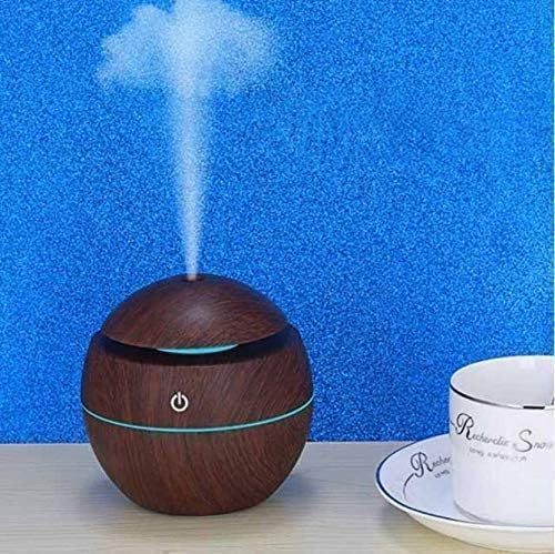 KERFORAWooden Essential Oil Diffuser Cool Mist Humidifier with Colorful Light Aroma Air Humidifier for Car Office Baby Rooms and Home UseWooden Dark - Image 5