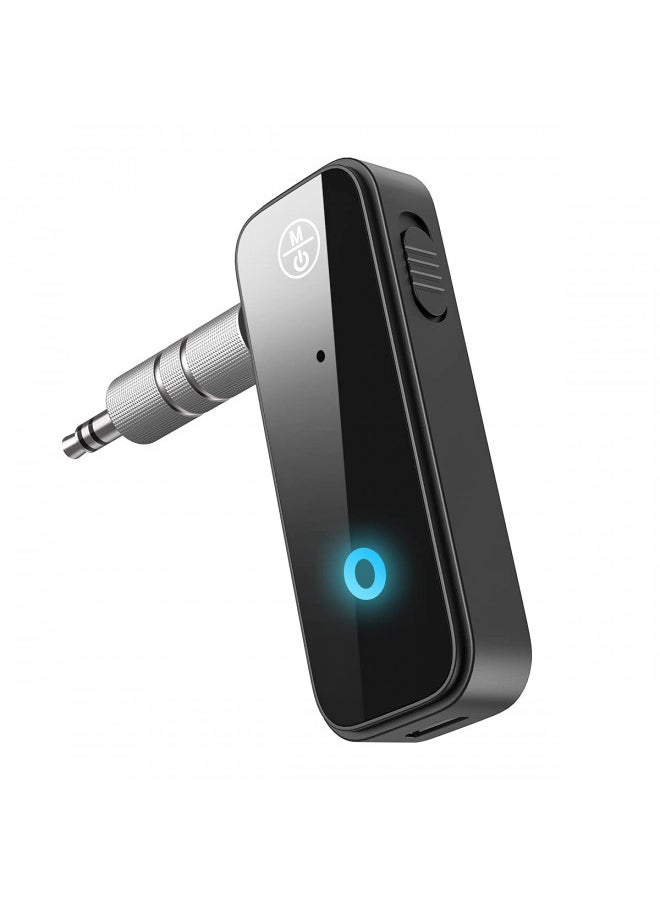 JXTZ - (Newest) Aux Bluetooth 5.0 Adapter for Car, Bluetooth Receiver for Car Home Stereo System and Headphones, Bluetooth Aux Adapter, 2 in 1 Wireless Bluetooth Transmitter and Receiver for Hands-Free Call - Image 1
