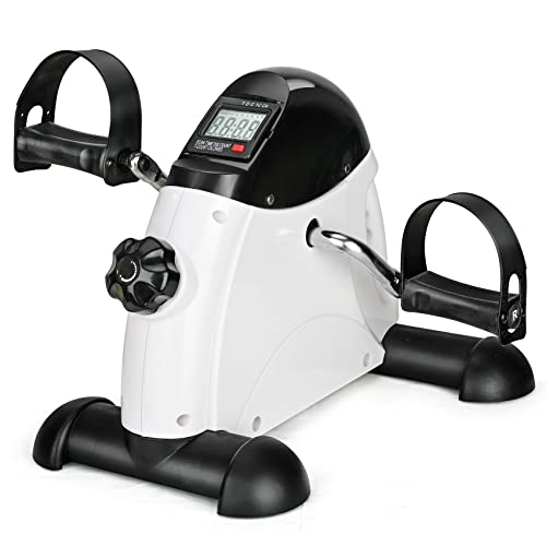 TECHMOO Under Desk Bike Pedal Exerciser Portable Home Exercise Bike Pedal Exerciser Foot Peddler Portable Therapy Bicycle Leg Peddler Portable Mini Cycle Bike for Hands Arm Trainer - Image 1