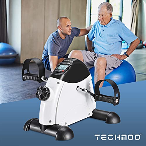 TECHMOO Under Desk Bike Pedal Exerciser Portable Home Exercise Bike Pedal Exerciser Foot Peddler Portable Therapy Bicycle Leg Peddler Portable Mini Cycle Bike for Hands Arm Trainer - Image 3