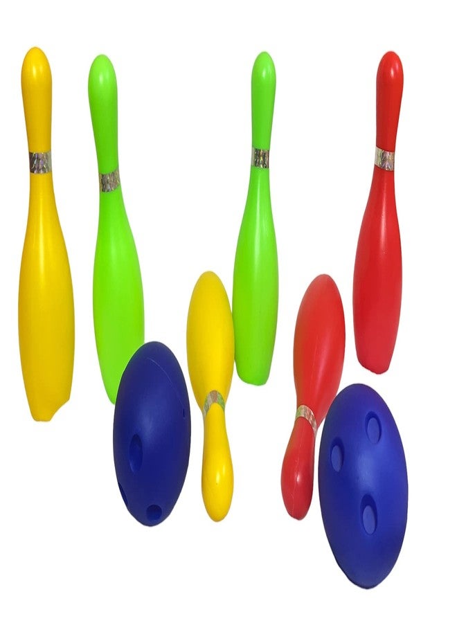 DISILA TRADERS Bowling Game Set for Set (Big) - 6 pins 1 Ball Set (Random Bright Colors) - Image 5