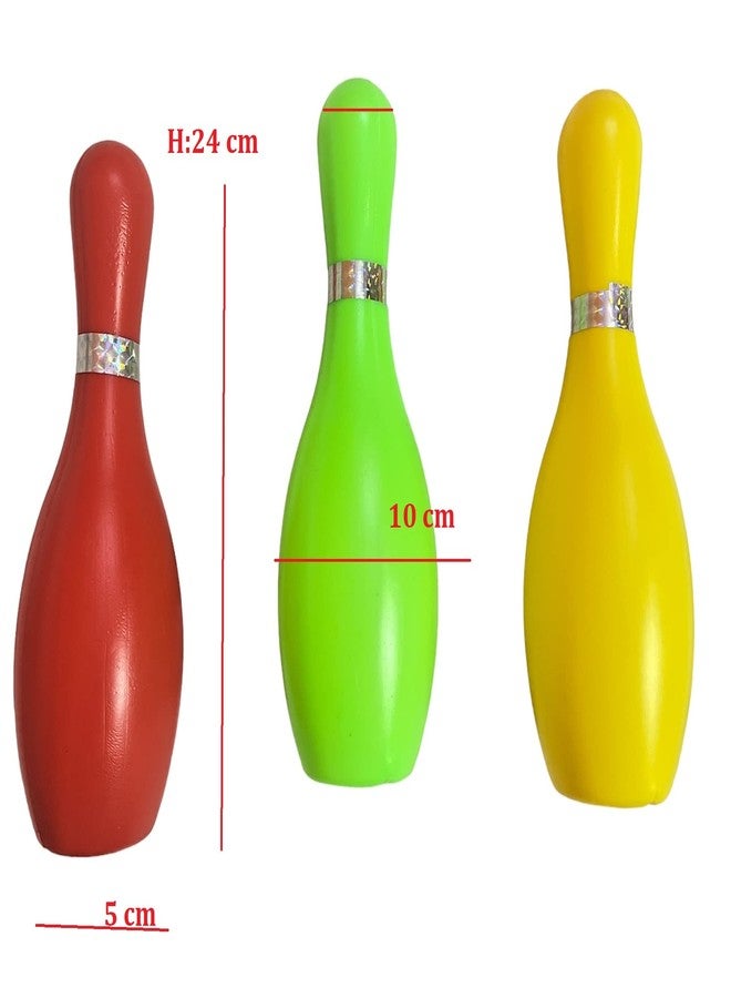 DISILA TRADERS Bowling Game Set for Set (Big) - 6 pins 1 Ball Set (Random Bright Colors) - Image 4