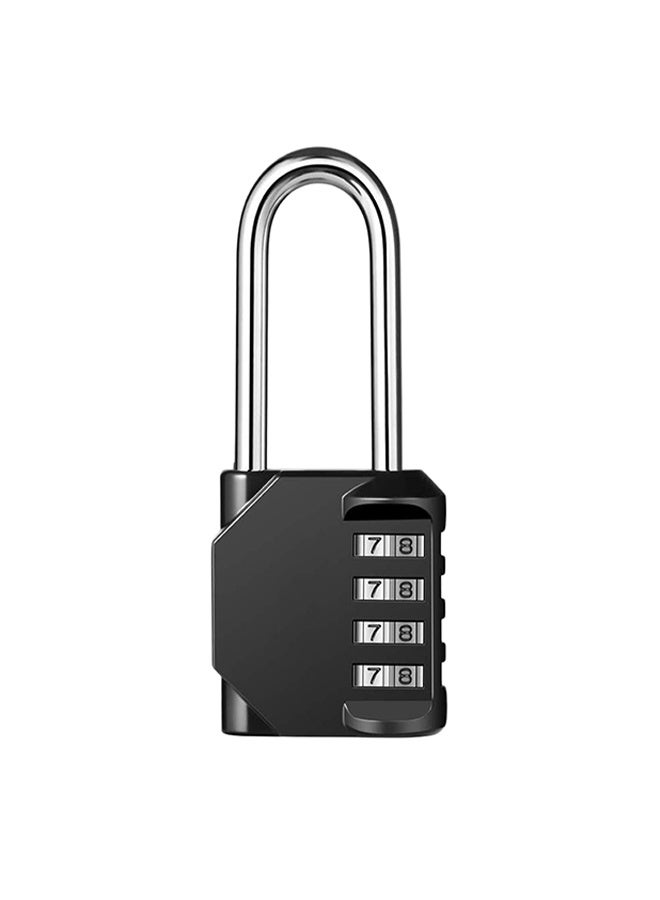 Four-digit combination padlock with long shackle 2.5inch - Image 1