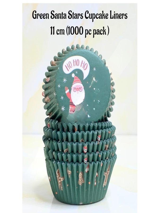 CAKE DECOR قوالب كب كيك بنجوم سانتا الخضراء - 11 سم (عبوة من 1000 قالب) - Image 4