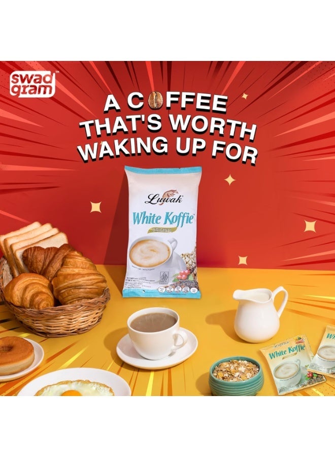 أوريجنال قهوة لواك البيضاء الأصلية، رائحة لا تُقاوم، نكهة غنية ومتوازنة، حبوب إندونيسية مختارة بعناية، سهلة التحضير، حبوب قهوة محمصة ببطء، عبوة (10 عبوات)، 200 غرام - Image 3