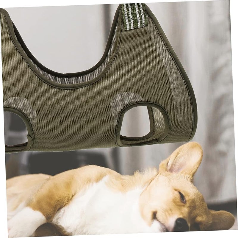 Gray Hanging Cat Hammock Bed Breathable Portable Pet Sleeper for Indoor Cats and Dogs - Image 4