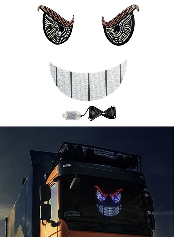 KOPROAD RGB LED Devil Eyes Light for Car, Dynamic LED Lights for Car Windshield, Devil's Eye Strips with One Key Control, USB-Powered for Truck/SUVs (XL-14) - Image 1