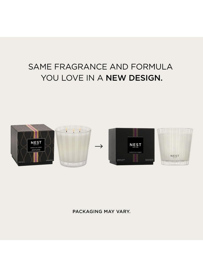 Nest New York NEST New York Scented 3-Wick Candle, Moroccan Amber - 21.2 oz - Up to 100-Hour Burn Time - Reusable Glass Vessel  - Image 1
