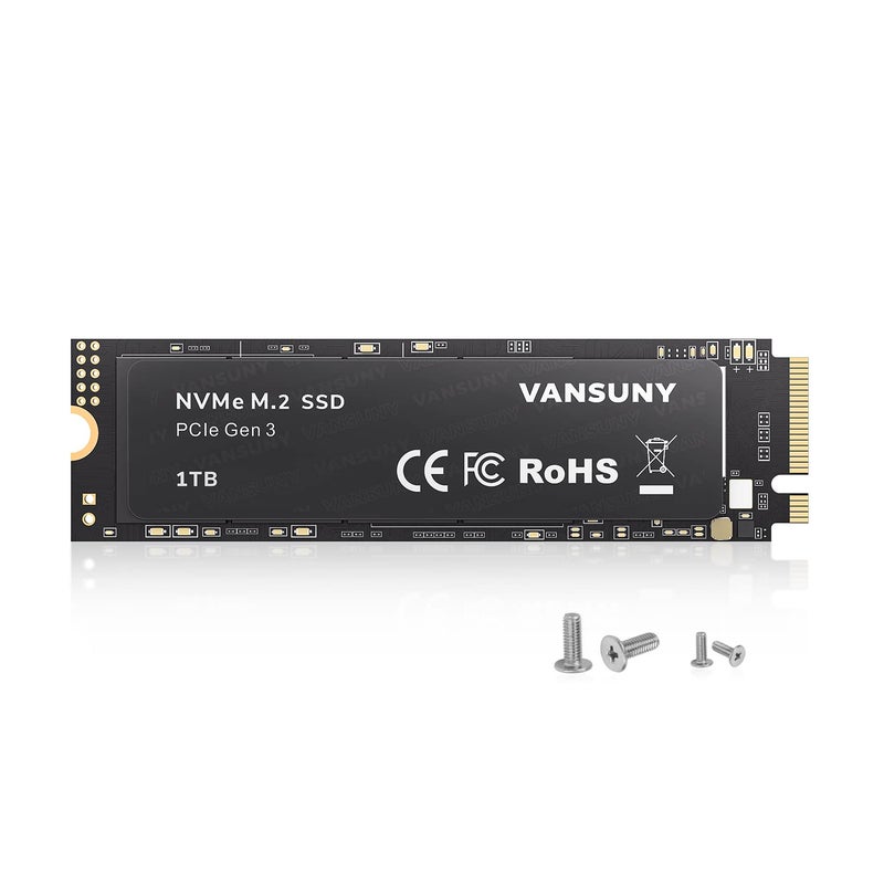 Vansuny 1TB NVMe M.2 Internal Solid State Drive PCIe 3.0 TLC M.2 SSD 3D NAND 2280 Speed up to 3400/2900MB/s Internal Solid State Hard Drive PCIe SSD - Image 1
