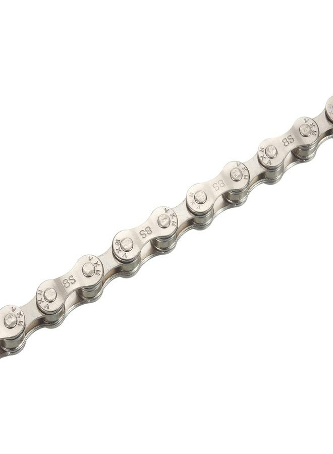 YBEKI 6/7/8/9/10/11 Speed Carbon Steel Bike Chain with Full Silver Plating, 116 Links, 3 Extra Master Links & Chain Tool - Compatible with Shimano/SRAM Mountain, Road (6/7/8 Speed, Silver, 1) - Image 2