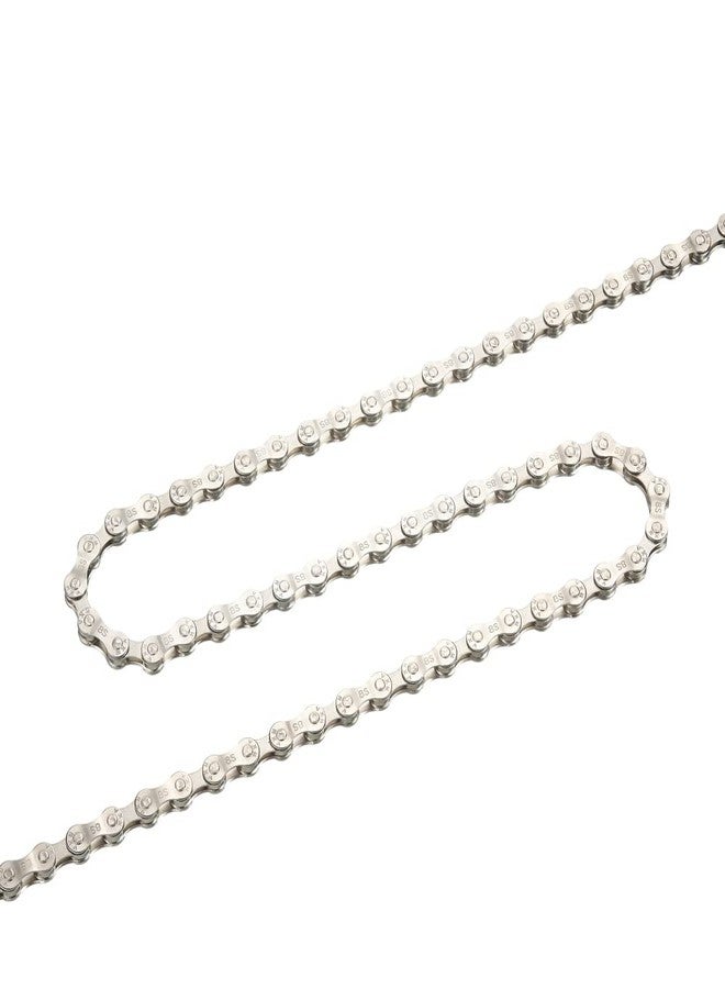 YBEKI 6/7/8/9/10/11 Speed Carbon Steel Bike Chain with Full Silver Plating, 116 Links, 3 Extra Master Links & Chain Tool - Compatible with Shimano/SRAM Mountain, Road (6/7/8 Speed, Silver, 1) - Image 3