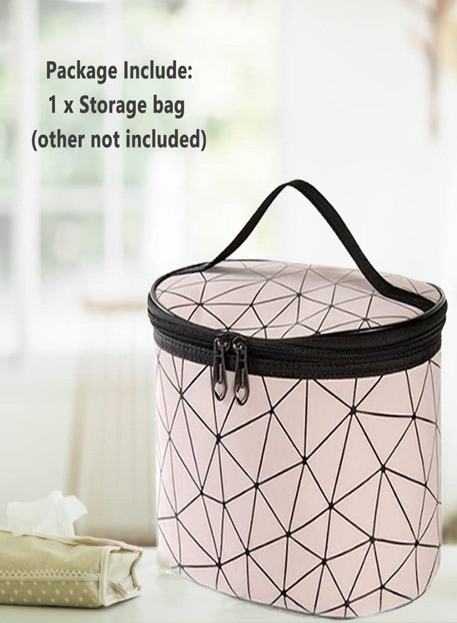Bemaxy Portable Wig Storage Box - Hair Extension Accessories Carrying Travel Case Makeup Tool Organizer to Store Hairpieces, Decorations, PINK - Image 4
