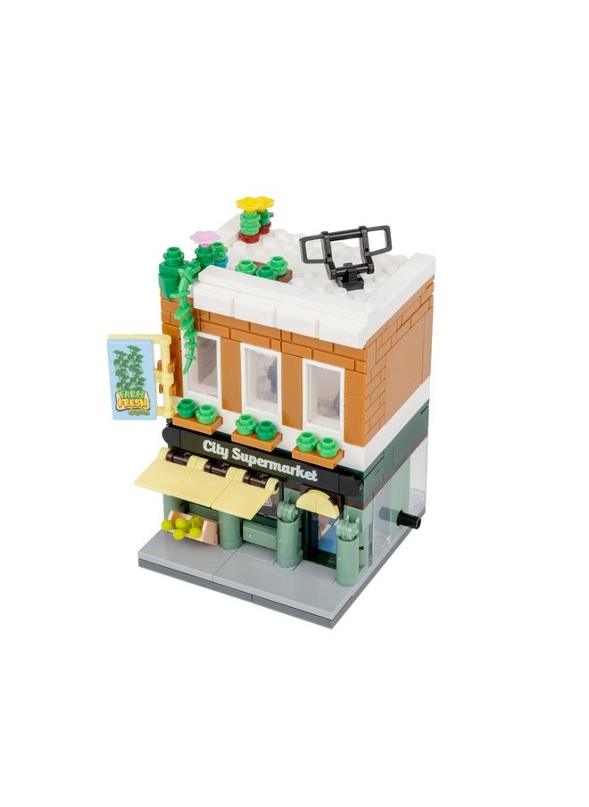 Brick Loot Brick Loot Mini City Street Toy Building Set - 253 -Piece Storefront Block Kit for Kids & Adults - Compatible with Lego & Other Major Brands - Creative Architecture Play Gift  - Image 2