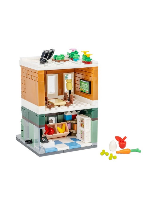 Brick Loot Brick Loot Mini City Street Toy Building Set - 253 -Piece Storefront Block Kit for Kids & Adults - Compatible with Lego & Other Major Brands - Creative Architecture Play Gift  - Image 3
