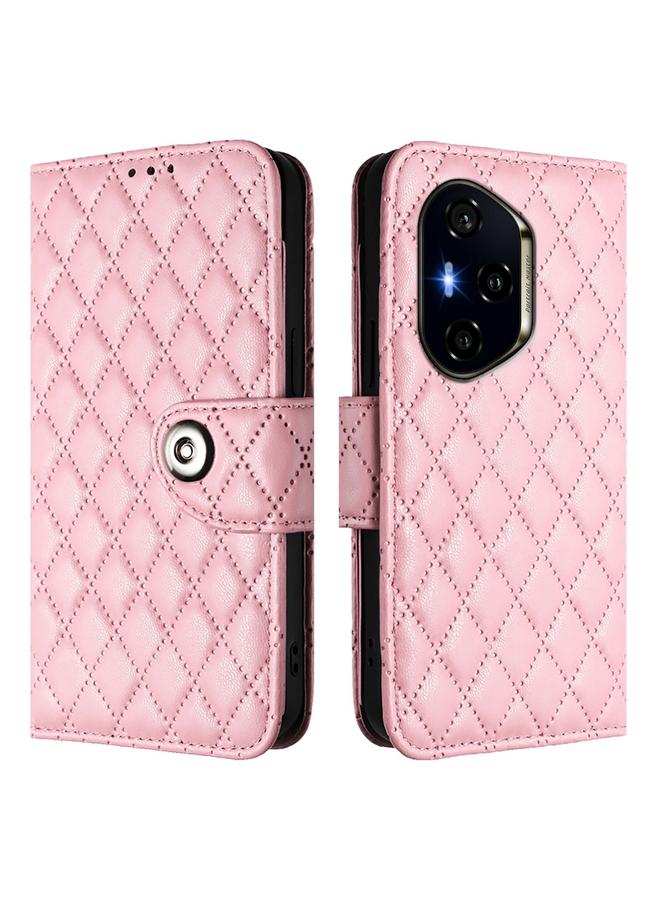 Zaboon Case For Honor 400 Rhombic Texture Flip Leather Phone Case with Lanyard - Image 2