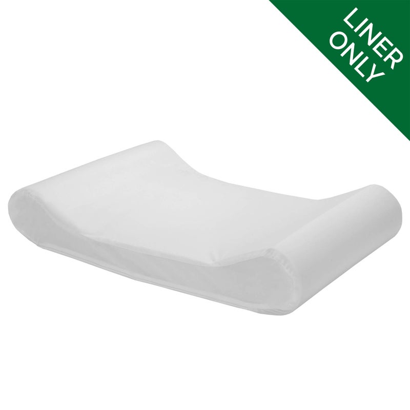 Furhaven Dog Bed Liner Water-Resistant Contour Luxe Lounger Foam Mattress Protector Cover - White, Medium - Image 3