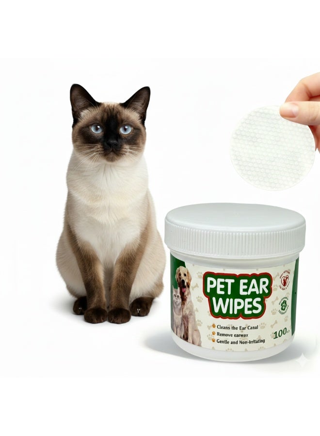 EPET Pet Cleaning Wipes for Dogs & Cats - 100 Count Wipes Soft Gentle Decontamination & Antibacterial Ear, Tear Stain Remover - Image 1