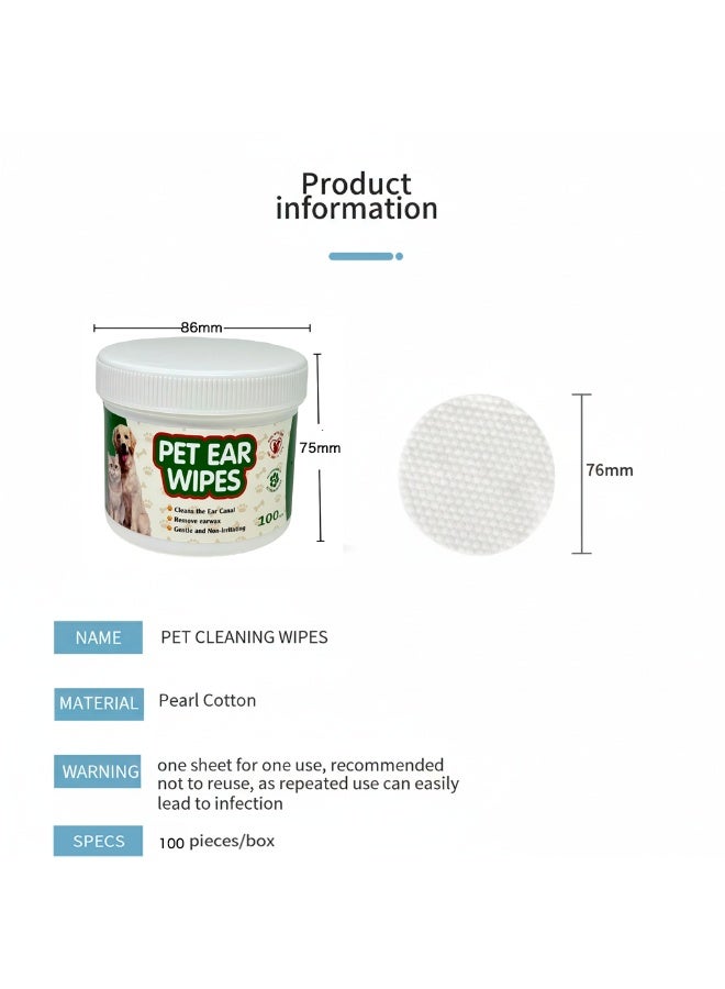 EPET Pet Cleaning Wipes for Dogs & Cats - 100 Count Wipes Soft Gentle Decontamination & Antibacterial Ear, Tear Stain Remover - Image 2
