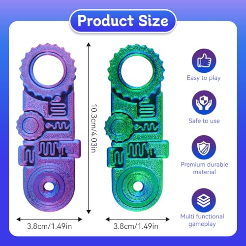 oyeftp 2026 New 3D Printed Fidget Ring Toys 5in1 3D Printed Gear Ball Stress Sensory Toy Mindful Meditation Gear Toys for Stress and Anxiety Relief Back to School Supplies for St Patricks Day - Image 5