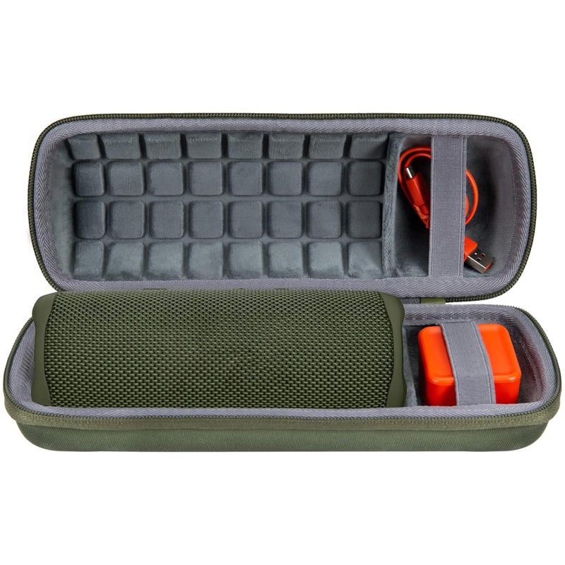 Co2Crea co2CREA Hard Travel Case Replacement for Flip 6 FLIP 5 Waterproof Portable Bluetooth Speaker (Green Case)  - Image 1