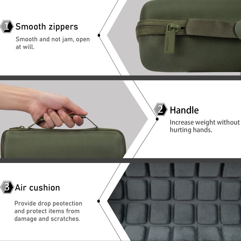 Co2Crea co2CREA Hard Travel Case Replacement for Flip 6 FLIP 5 Waterproof Portable Bluetooth Speaker (Green Case)  - Image 3