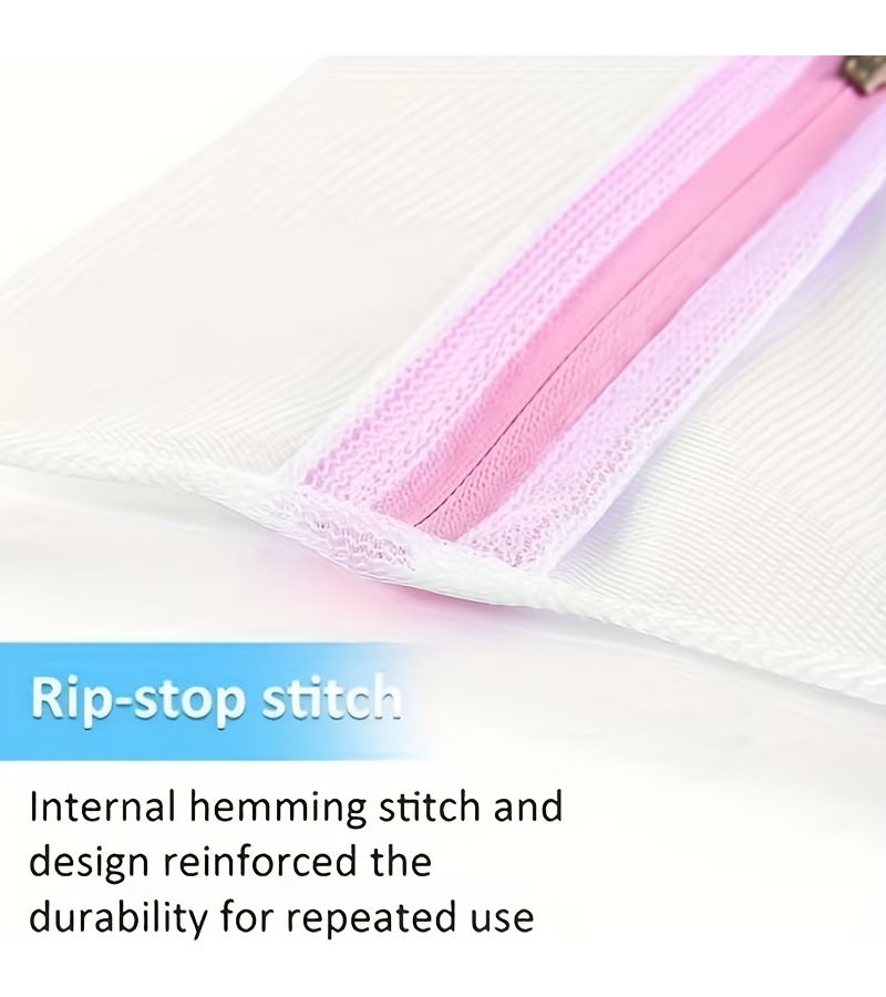 Heavy Duty Mesh Laundry Bags Set of 2 with Zippers for Delicate Clothes in Washing Machine - Image 5