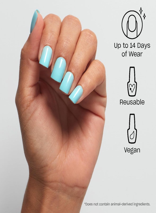 OPI On Point Suzi Without a Paddle | Short Round Light Pastel Blue Press On Nails | With Nail Glue | Long Lasting, Reusable, Non-damaging - Image 2