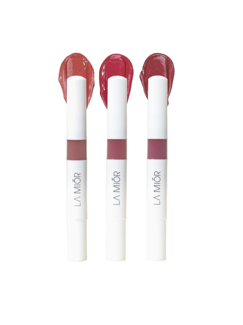 LAMIOR Peptide Glaze Lip Balm Combo Pack of 3 - Caramel Crunch | 3-in-1 Formula for Glossy Shine, Healing, and Nourishment | Pillowy-Soft Lips | Nourishes Dry Skin | Real Reviews, Juicy Results! - Image 1