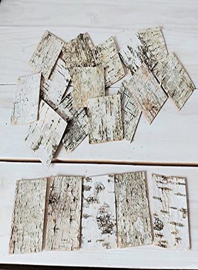 ECOWOODDECOR ٣٠ قطعة - أوراق من لحاء البتولا الطبيعي ١.٩٦ بوصة × ٢.٣٦ بوصة، بطاقات للهدايا، تغليف المنتجات أو تزيينها. - Image 1