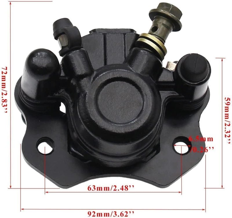 PRO BAT Rear Brake Master Cylinder Caliper Assembly with Brake Disk Rotor and Brake Pad for 50cc to 125cc ATVs - Image 2