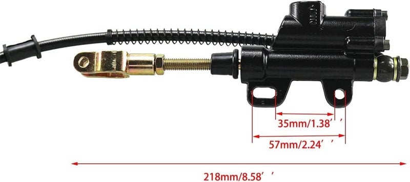 PRO BAT Rear Brake Master Cylinder Caliper Assembly with Brake Disk Rotor and Brake Pad for 50cc to 125cc ATVs - Image 3