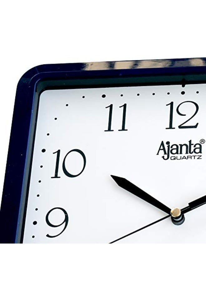 Ajanta Plastic Analog Wall Clock – 9 Inch Round Design – Step Movement Quartz Mechanism – Stylish Blue Frame – Ideal for Home, Kitchen, Office & Bedroom (Model 907-Blue) - Image 2